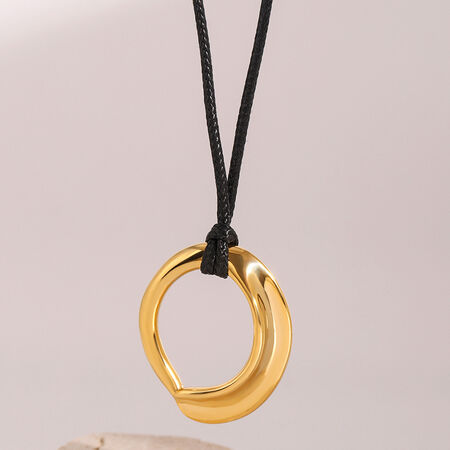 1 piece simple series casual geometric stainless steel gold plated women pendant necklaces