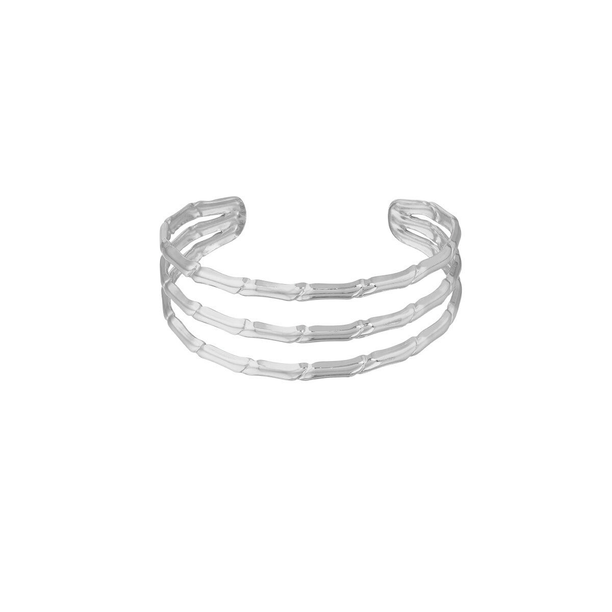 1 stuk Dazzling Series Classic Strip Drielagige Waterdichte Roestvrijstalen Damesarmband in Goudkleur Afbeelding6