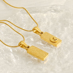 1 stuk eenvoudige serie hip-pop/rock letter roestvrij staal verguld unisex hanger kettingen h5 Afbeelding5