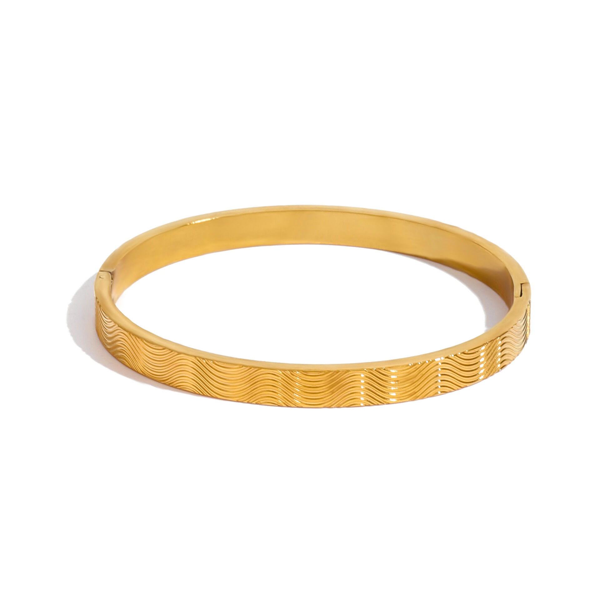 Braccialetti da donna color oro impermeabili in acciaio inossidabile con spruzzi da spiaggia, serie Vacation, 1 pezzo Immagine6