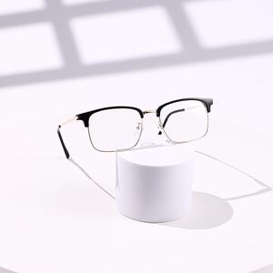 1 Pair Casual Semi Framed Square Shaped Blue - light Blocking Glasses h5 Picture7