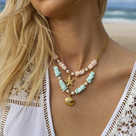 1 piece simple series vacation turtle stainless steel gold plated shell women pendant necklaces