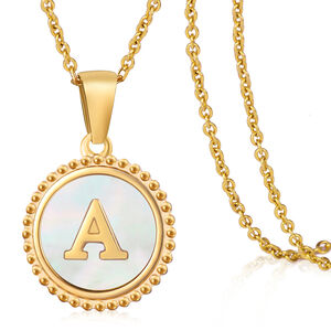 1 Piece Golden Simple Series Simple Letter Women's Pendant Necklaces h5 Picture3