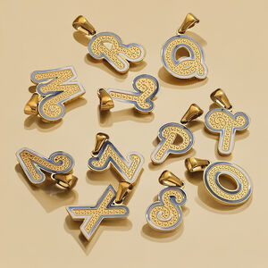 1 Piece Simple Series Chic Letter Stainless Steel Waterproof Gold Color Unisex Pendants h5 Picture4