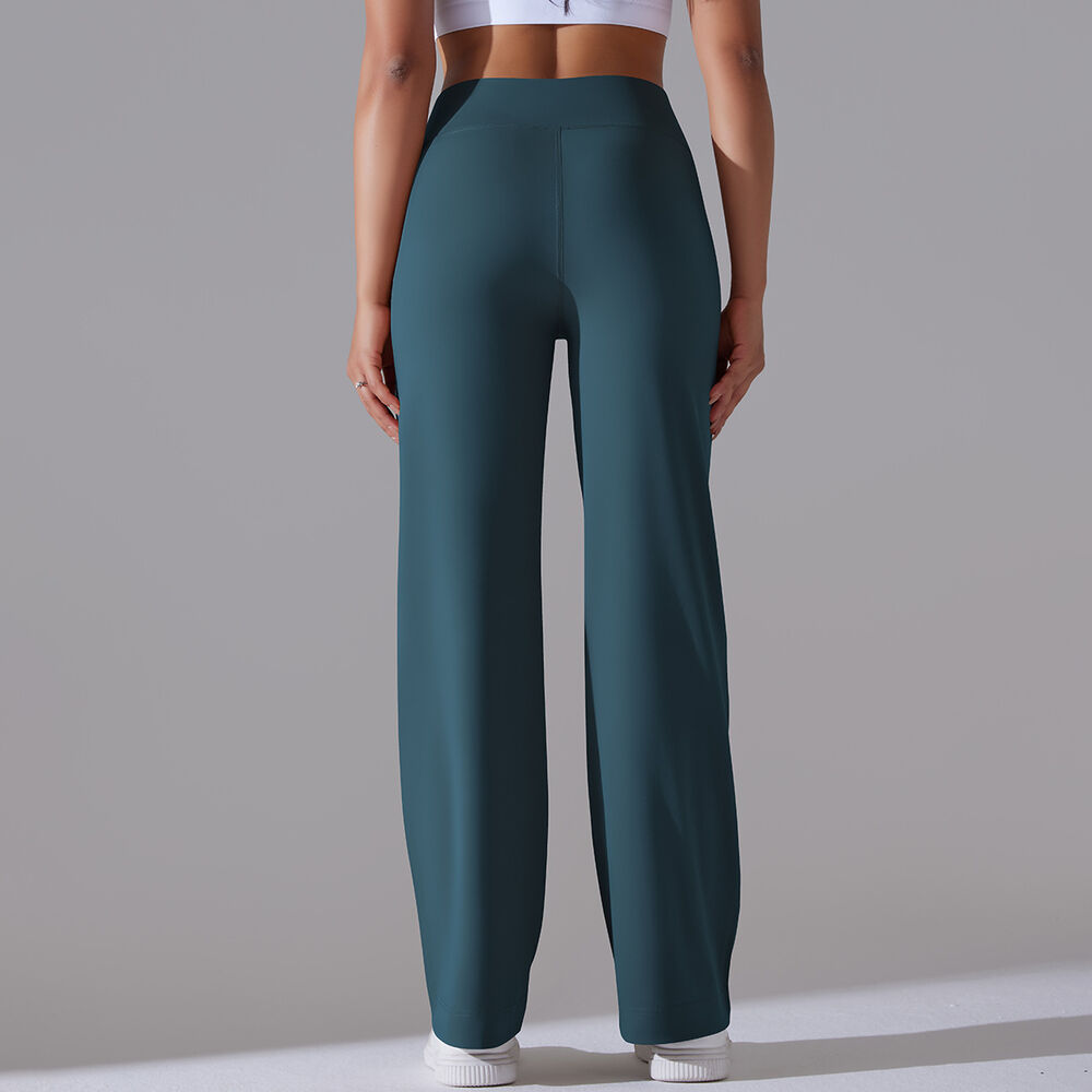 1 Piece Solid Colored High End Elastic Loose Casual Women's Sports Long Pants h5Picture7
