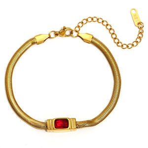 1 Piece Luxurious Series Retro Geometric Stainless Steel Waterproof Gold Color Women's Chain Bracelets h5 Picture8
