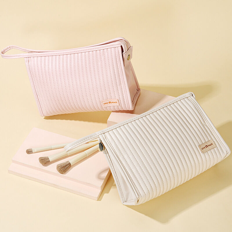 1 Piece Simple Style Solid Color PU Women's Makeup Bag