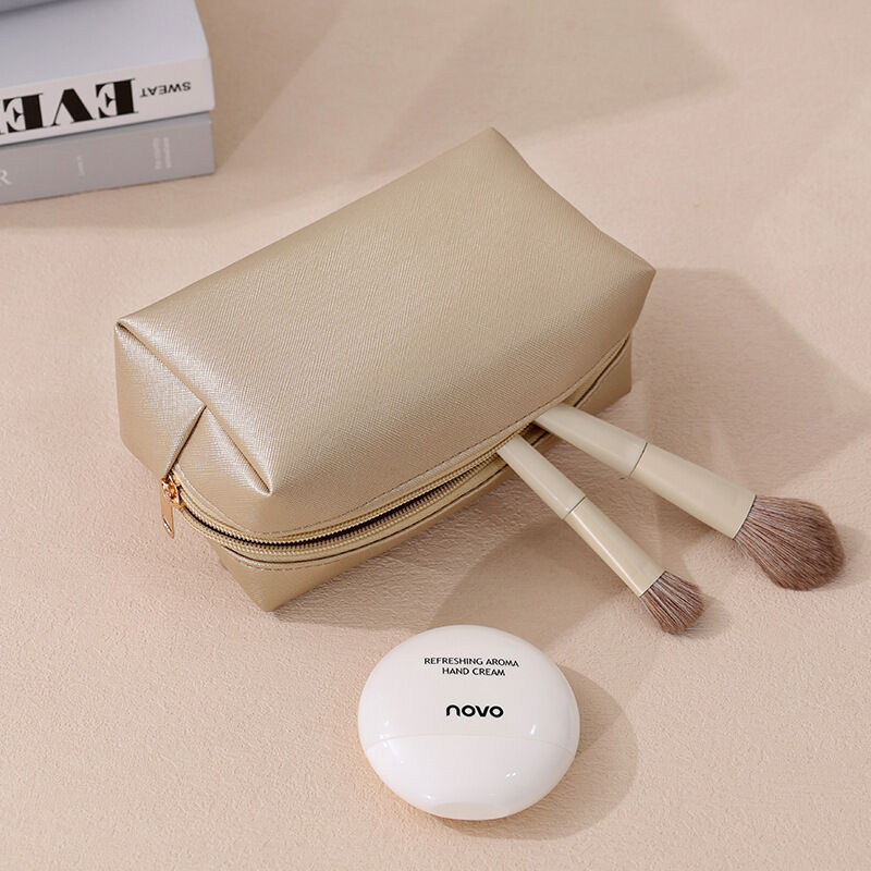 1 Piece Simple Fashionable Style Solid Color PU Women's Makeup Bag Picture4