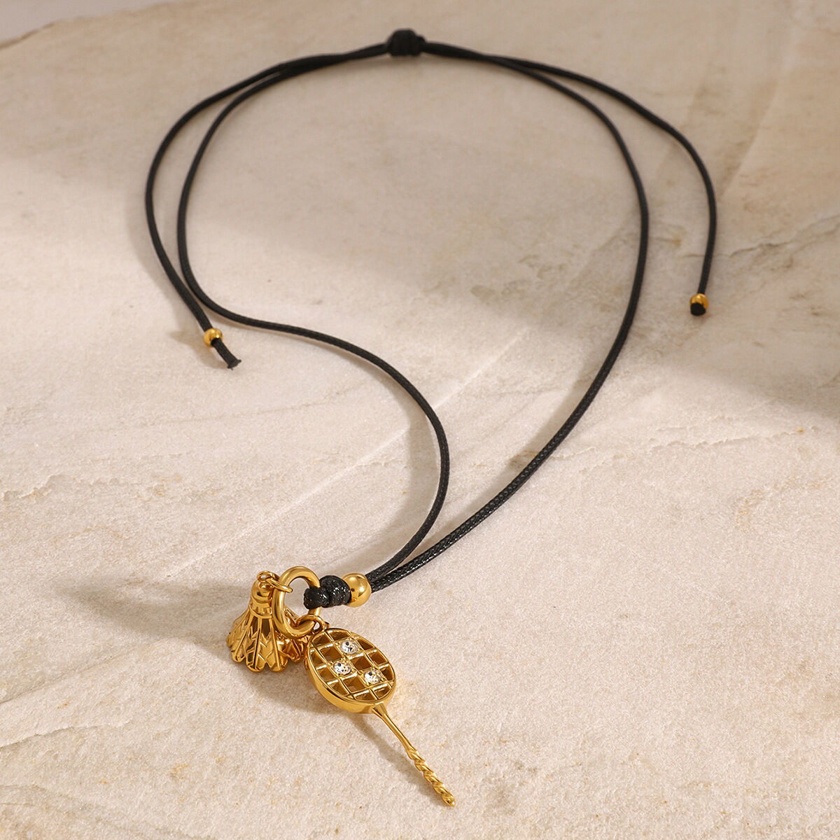 1 Stück Simple Series Casual Geometric Edelstahl 18 Karat vergoldet Damen Anhänger Halsketten h5 Bild2