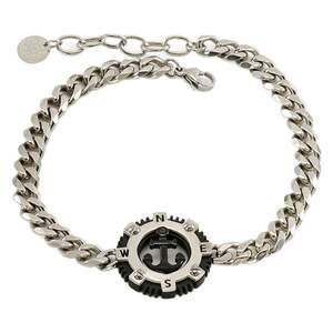 1 par de pulseras de ancla redondas personalizadas de moda transfronteriza para hombre, estilo hip-hop, de acero inoxidable a juego, joyería para hombre. h5 Imagen6