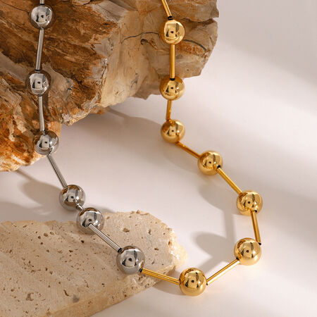 1 piece simple series simple geometric stainless steel gold plated women chain necklaces 2