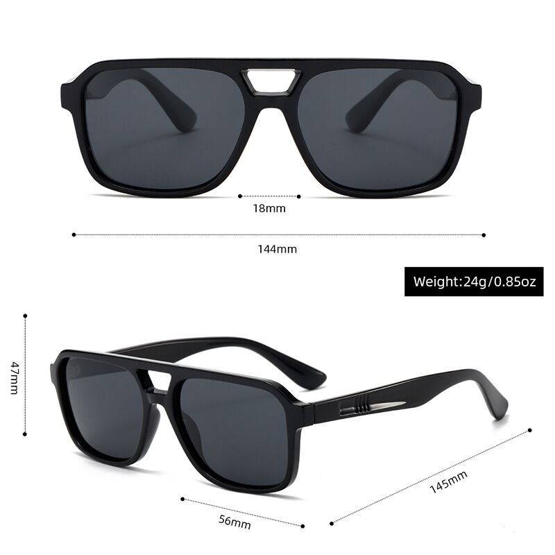 1 Pair of Stylish and Casual Square-frame Women's Sunglasses h5 Picture4