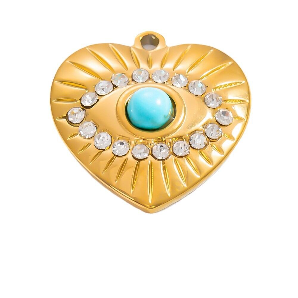 1 Piece Luxurious Series Delicate Eye Pattern Personalized Stainless Steel Waterproof Gold Color Women's Pendants h5 Picture10