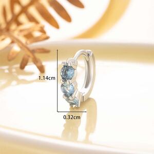 1 Piece Radiant Series Sweet Annular Modern Copper Zircon Women's Hoop Earrings h5 Picture5