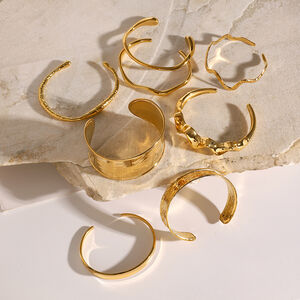 1 Piece Simple Series style Geometric Stainless Steel Waterproof Women Bangles h5 Picture4
