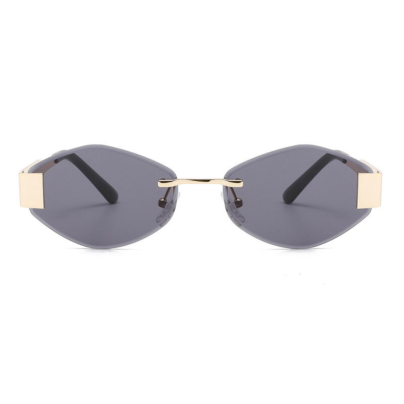 1 Pair Simple Series Daily Solid Color Alloy Women's Sunglasses