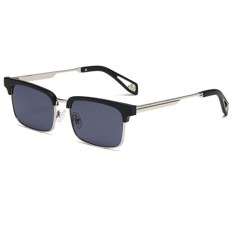 1 Pair Simple Series Daily Solid Color Semi - framed Stylish Women's Sunglasses Picture3