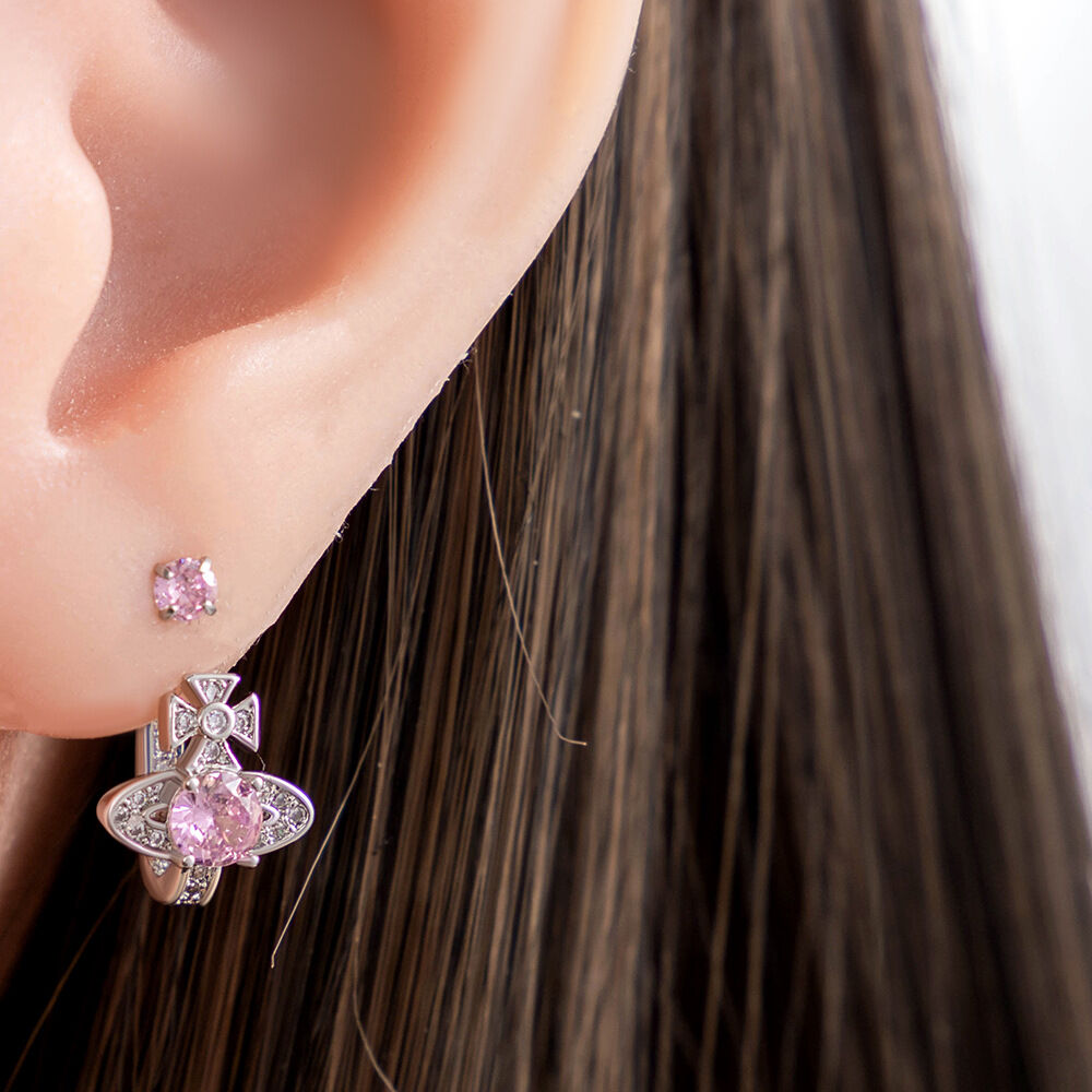 1 Piece Simple Series Simple Geometric Titanium Steel No Plating Material Zircon Women's Stud Earrings 2