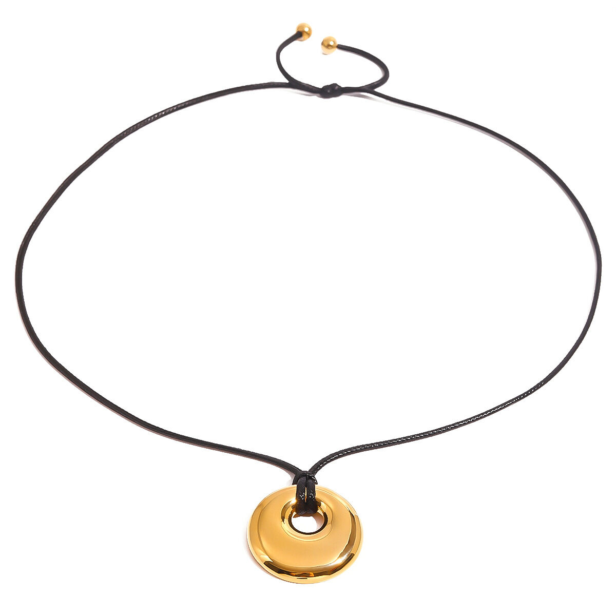 1 Stück Simple Series Einfache, einfarbige Halsketten mit Anhänger aus Edelstahl mit 18 Karat Goldbeschichtung für Damen h5 Bild6