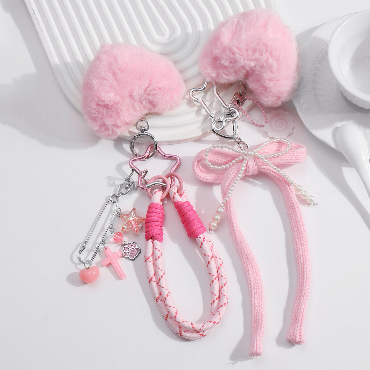 1 Piece Romantic Series Sweet Heart Alloy Women's Bag Charms