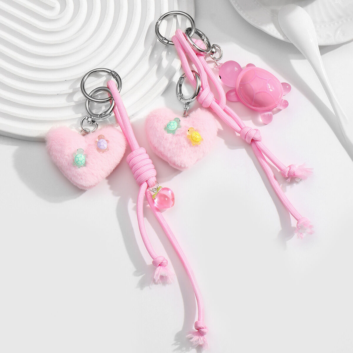 1 Piece Romantic Series Sweet Heart Resin Women's Bag Charms
