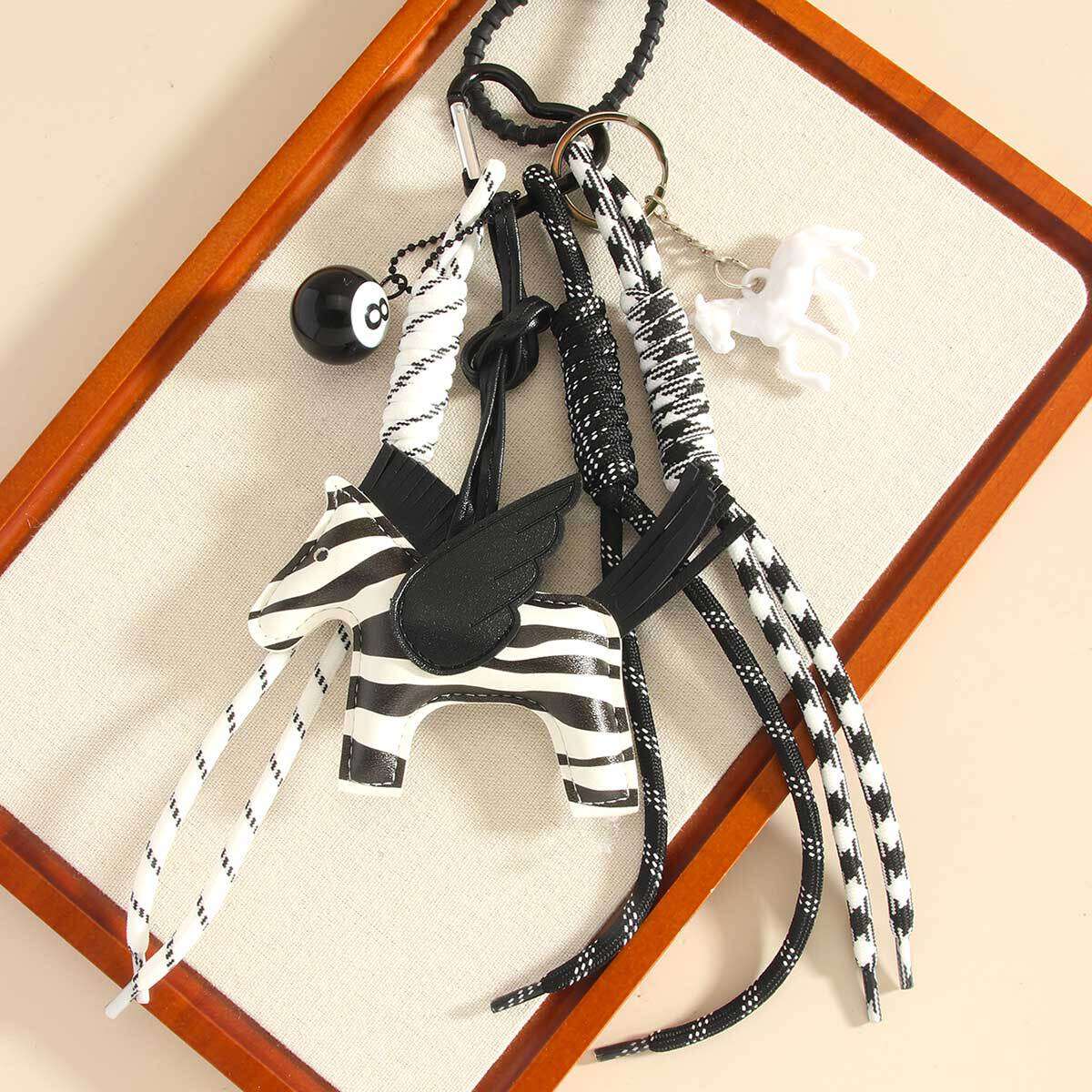 1 Piece Simple Series Daily Animal Zebra PU Women's Bag Charms