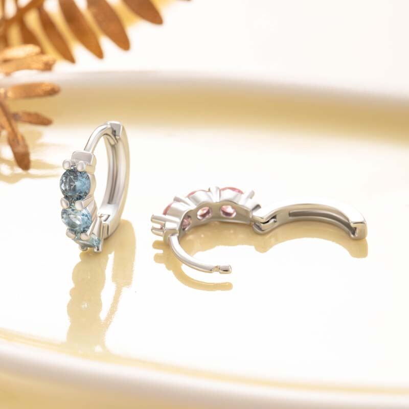 1 Piece Radiant Series Sweet Annular Modern Copper Zircon Women's Hoop Earrings h5Picture6