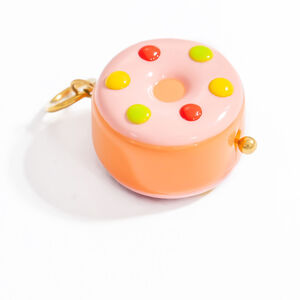 1 Piece Chromatic Series Sweet Doughnut Coloured Glaze Stainless Steel Waterproof Gold Color Women's Pendants h5 Picture6