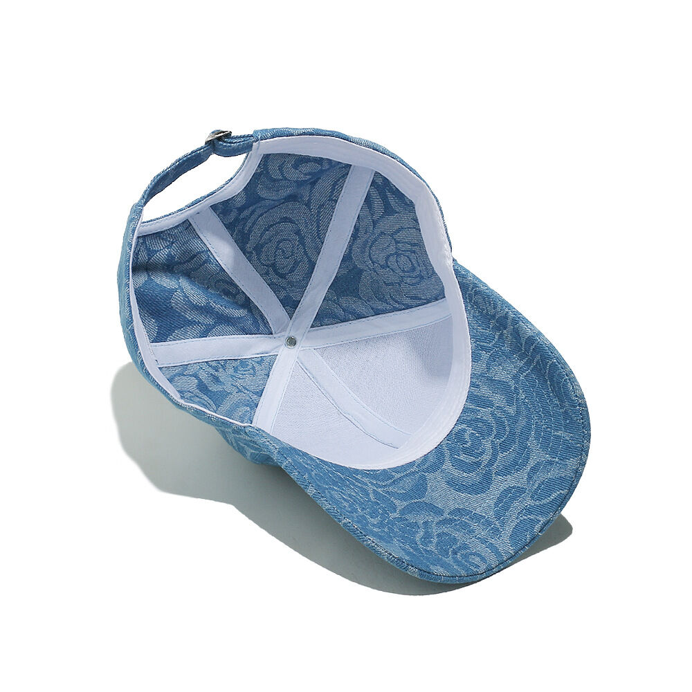 1 pieza de sombreros de algodón para mujer con diseño retro de flores de serie simple h5Imagen6