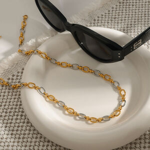 1 Piece Modern Series Sophisticated Chain Stainless Steel Waterproof Gold & Silver Color Women's Chain Necklaces h5 Picture6