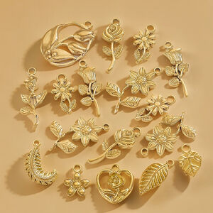 1 Piece Romantic Series Daily Rose Stainless Steel Waterproof Gold Color Women's Pendants h5 Picture5