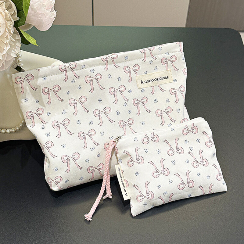 1 Piece Romantic Series Sweet Bow Knot Canvas Women's Bags