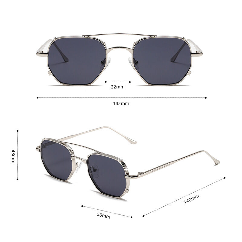 1 Pair Simple Series Daily Solid Color Alloy Women Sunglasses h5Picture8