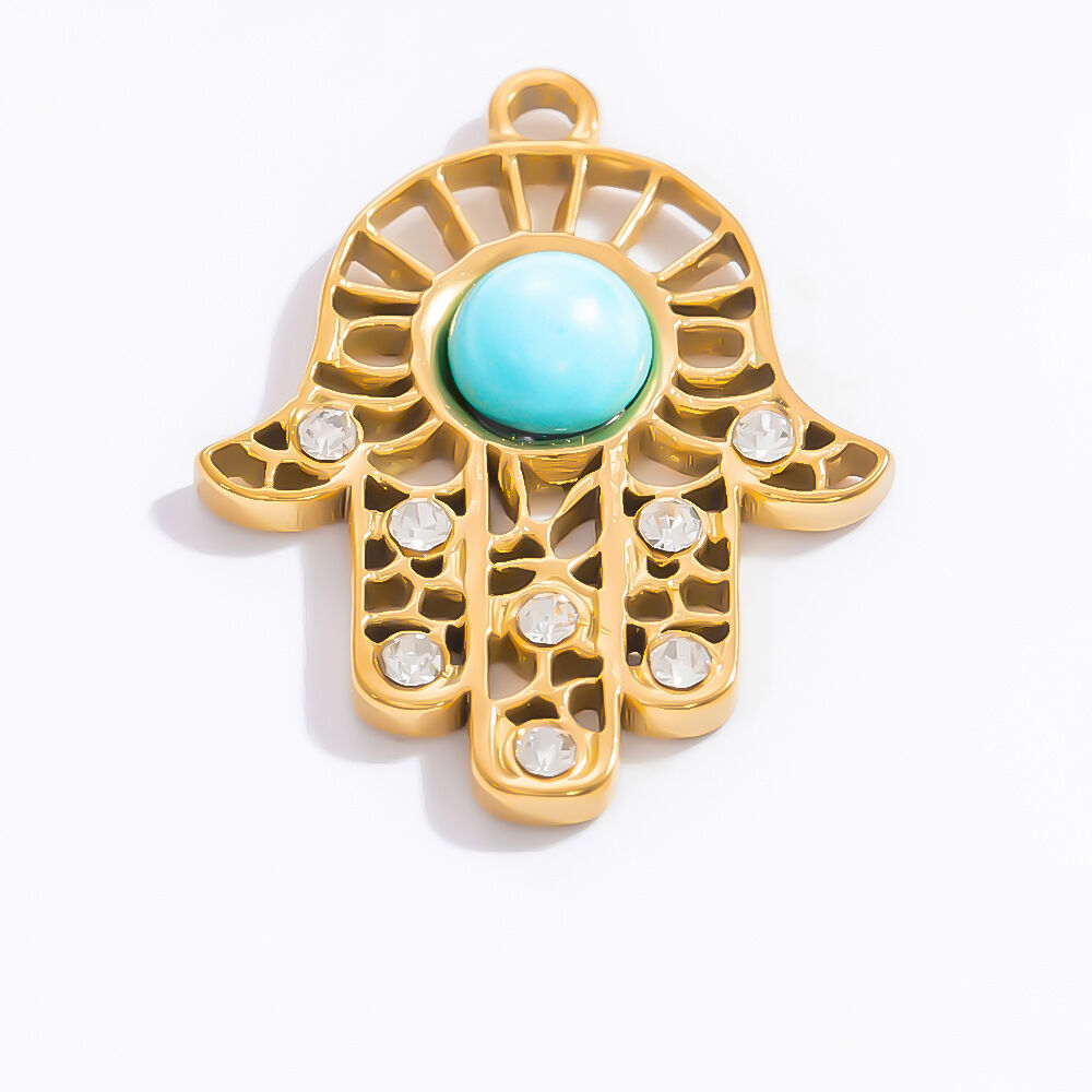 1 Piece Luxurious Series Delicate Eye Pattern Personalized Stainless Steel Waterproof Gold Color Women's Pendants h5 Picture6