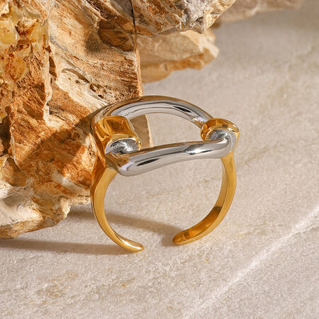 1 Piece Stainless Steel Waterproof Mixed Color Minimalist Ring 2