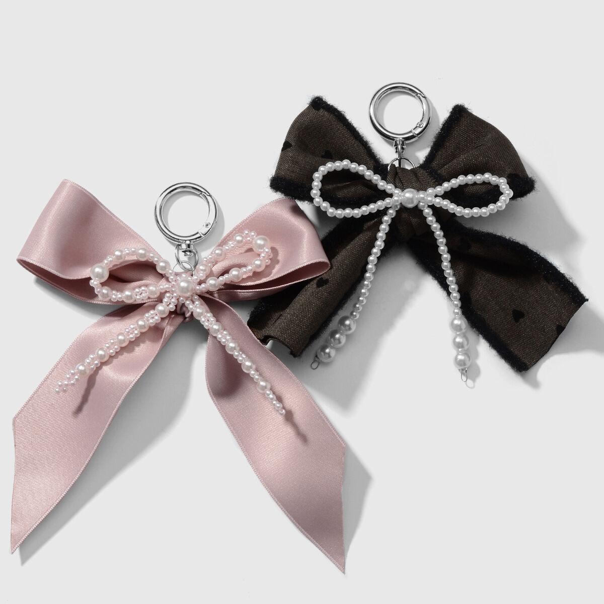 1 Piece Romantic Series Sweet Bow Knot Resin Artificial Pearl Women's Bag Charms 2