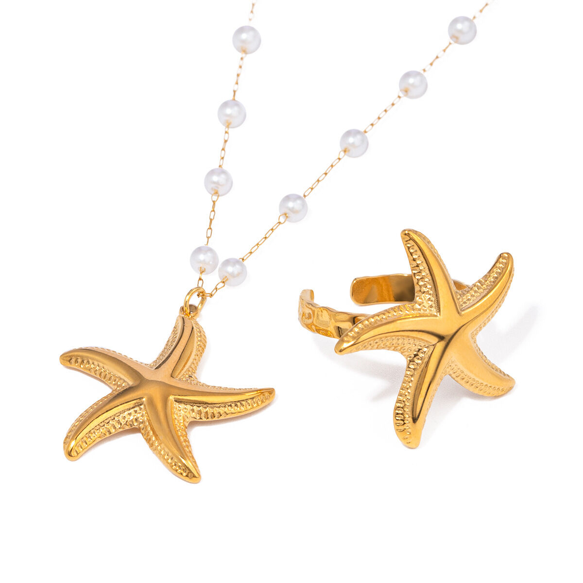 1 pezzo semplice serie semplice tartaruga acciaio inossidabile placcato oro 18k perla artificiale donne collane con ciondolo h5 Immagine5