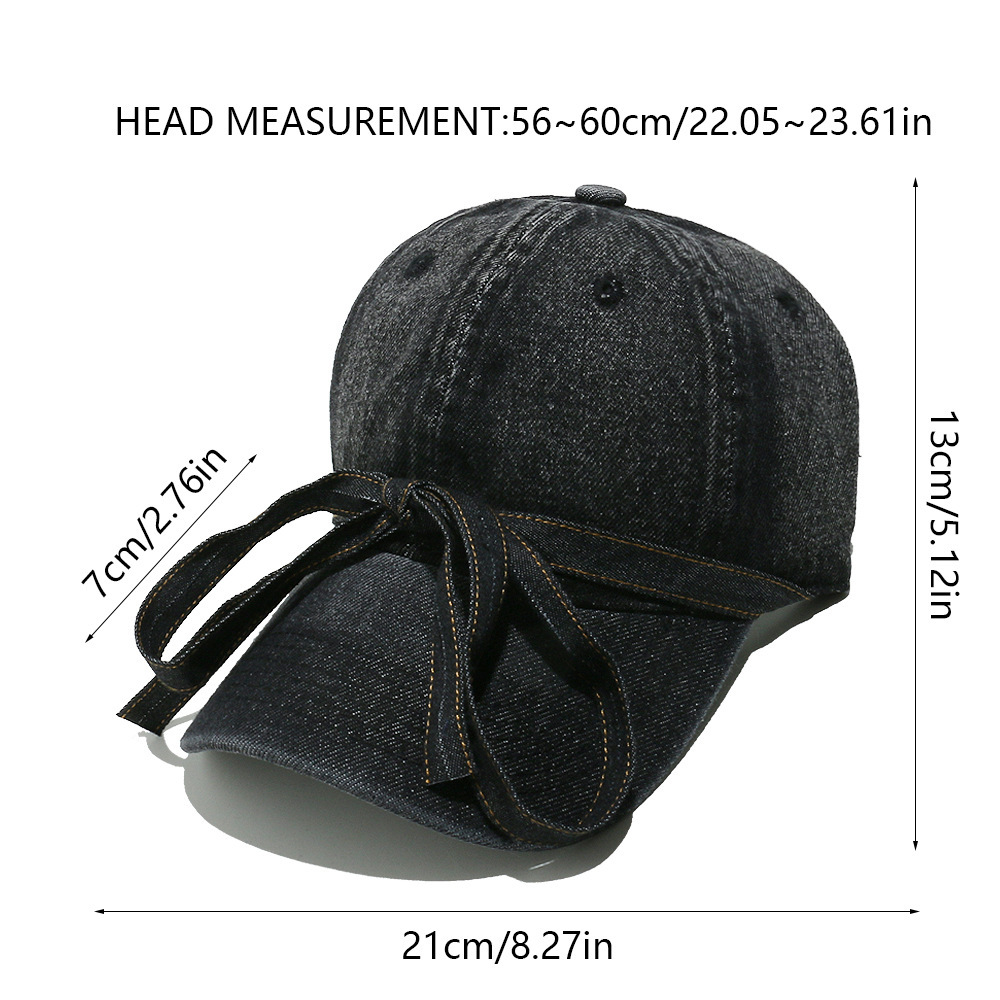 1 Piece Retro Bow Knot Baseball Cap Picture2