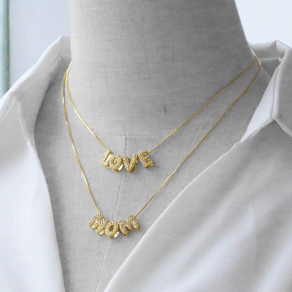 1 Piece Fashionable Series Casual Letter Gold Color Stainless Steel Women's DIY Pendants Picture4