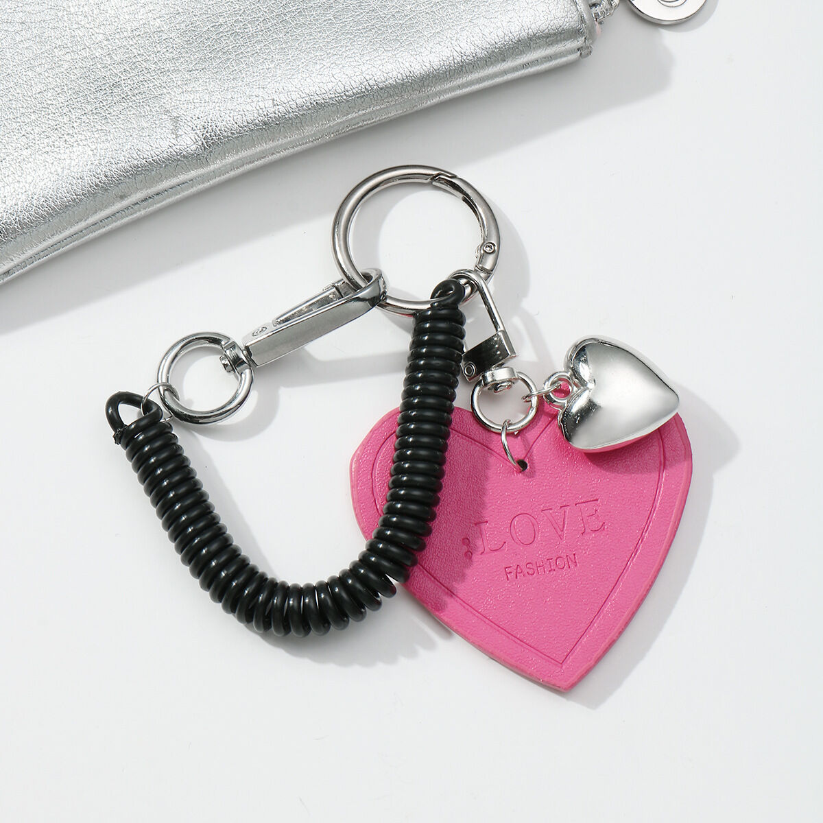 1 Piece Romantic Series Sweet Heart Alloy Women's Bag Charms 2