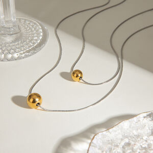1 piece simple series style round stainless steel gold plated women pendant necklaces h5 Picture3