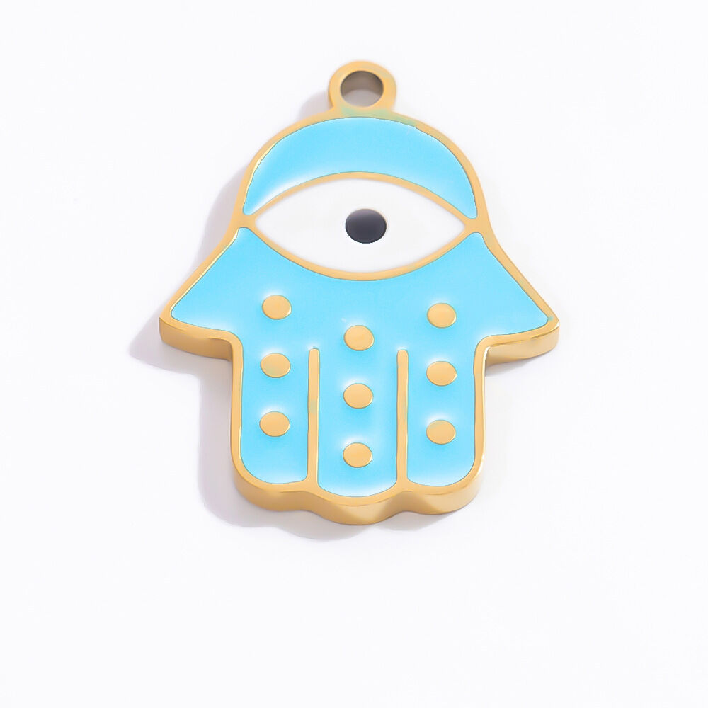 1 Piece Luxurious Series Delicate Eye Pattern Personalized Stainless Steel Waterproof Gold Color Women's Pendants h5 Picture7