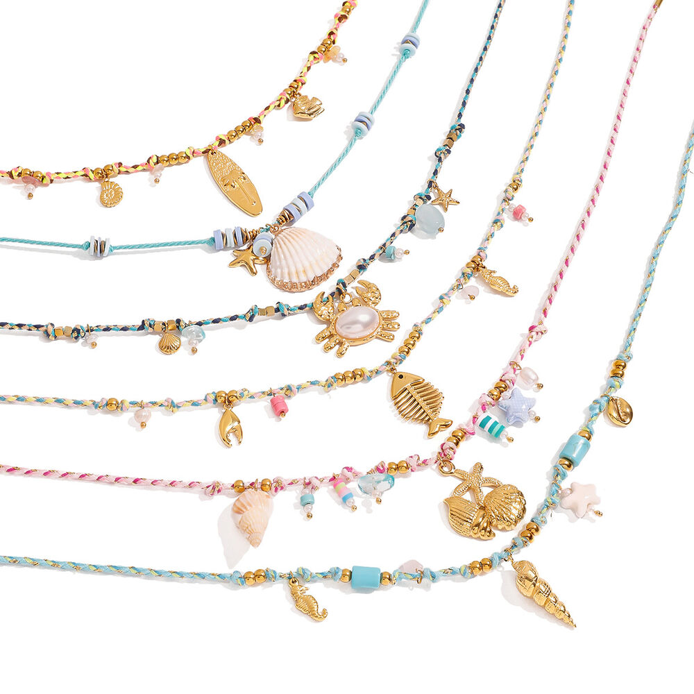 Collana con ciondolo da donna in acciaio inossidabile color oro impermeabile a forma di tartaruga, serie semplice, 1 pezzo h5Immagine6