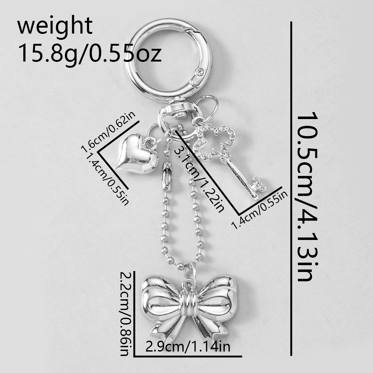 1 Piece Simple Bow & Love Bag Charms h5 Picture7