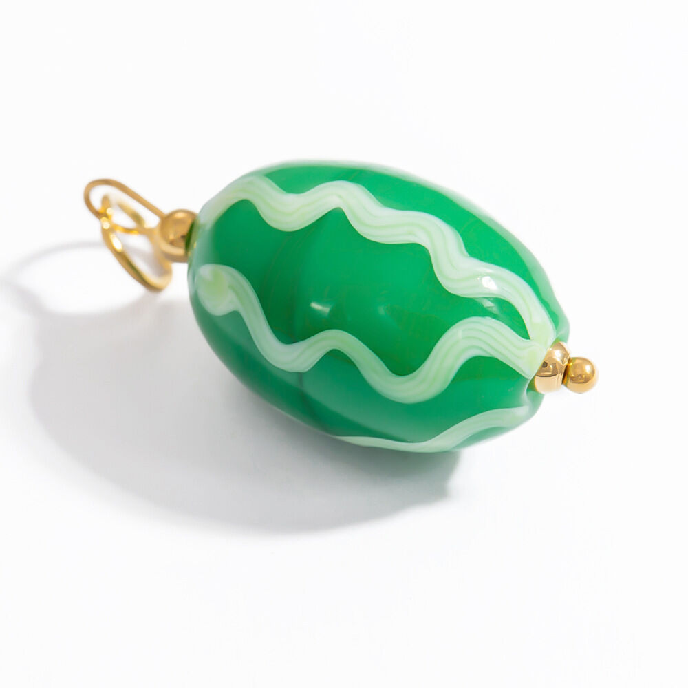 1 Piece Chromatic Series Natural Fruit Coloured Glaze Stainless Steel Waterproof Gold Color Women's Pendants Picture9