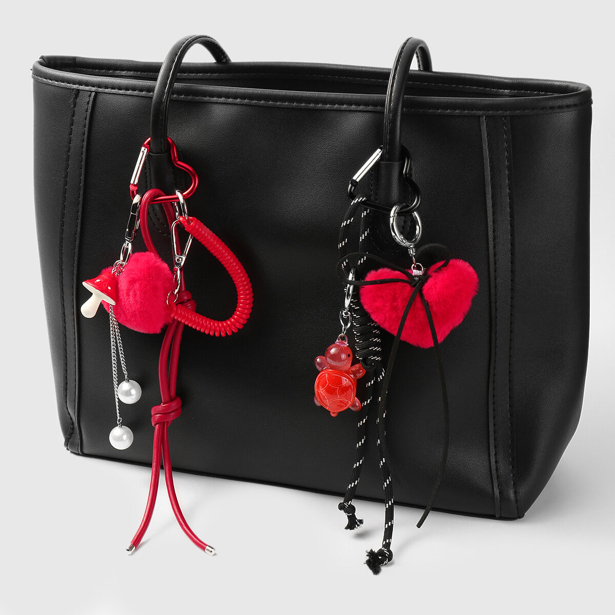 1 Piece Cute Plush Heart Women's Bag Charms h5 Picture3