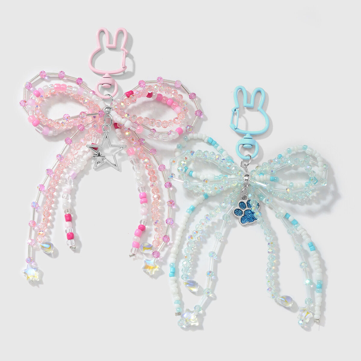 Sweet Beaded Bow Bag Charms