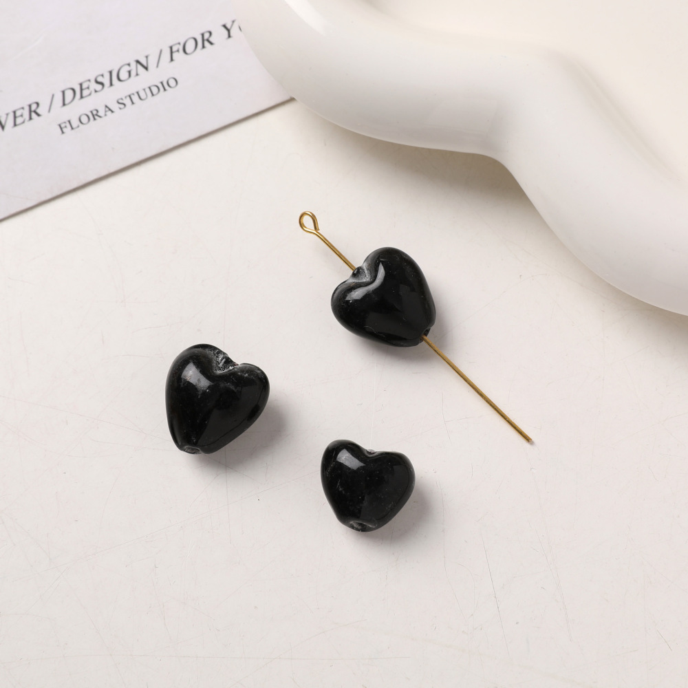 1 Piece Elegant Heart Glass Diy Jewelry Beads Picture2