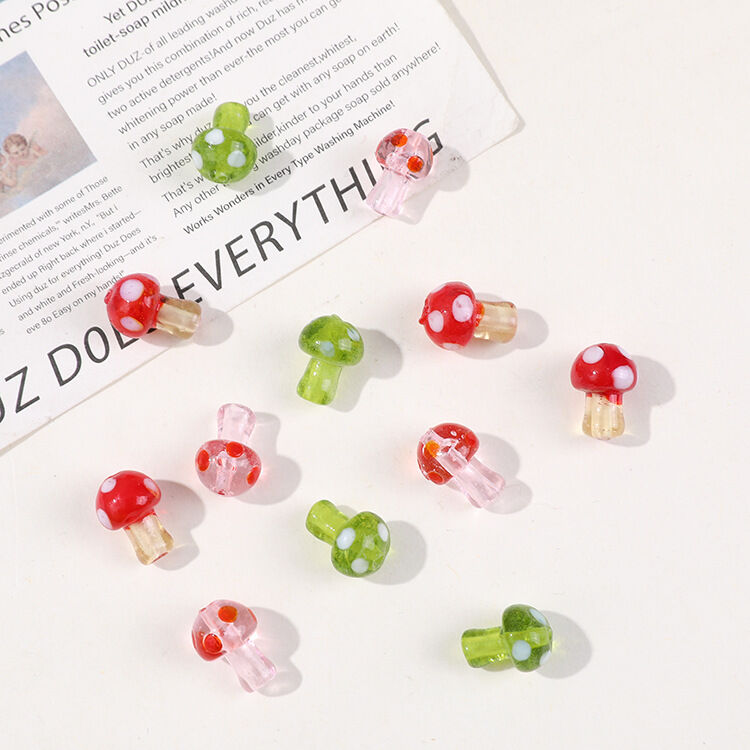 1 Piece Vivid Mushroom Glass DIY Jewelry Beads h5 Picture3
