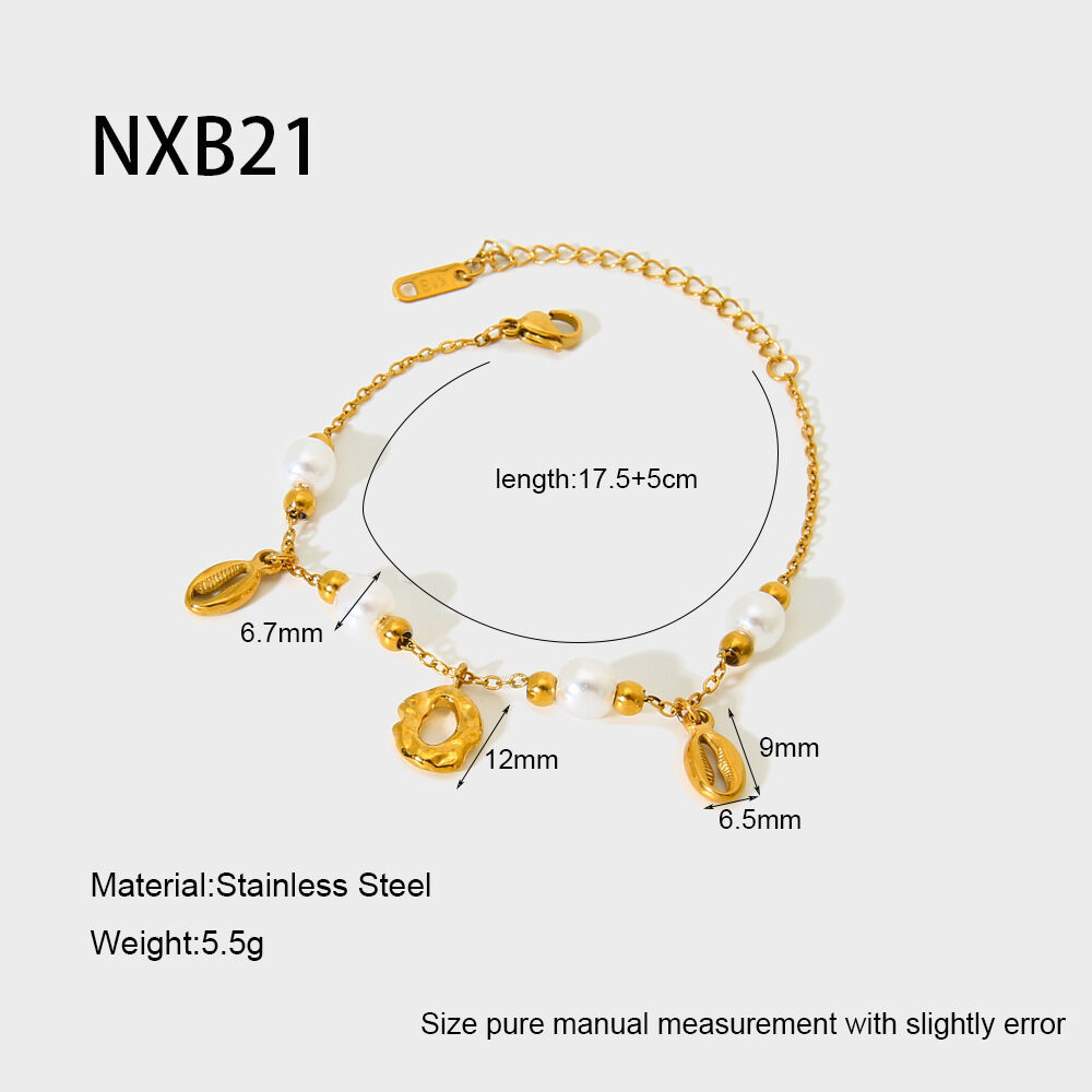 Stylish Versatile Ocean Series Gold - colored Stainless Steel Waterproof Women's Bracelets 